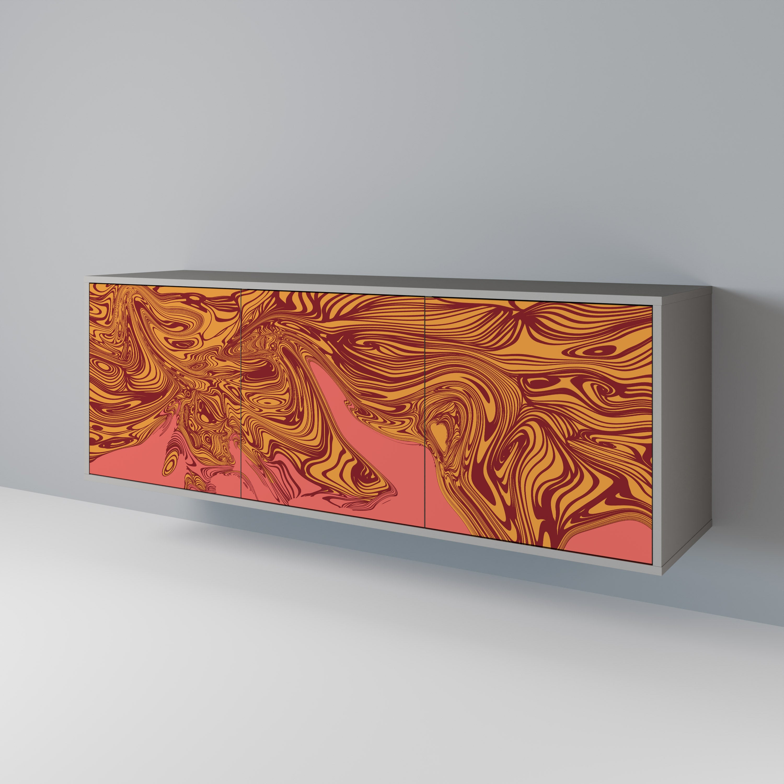 FLOATING THOUGHTS Skänk med tre dörrar