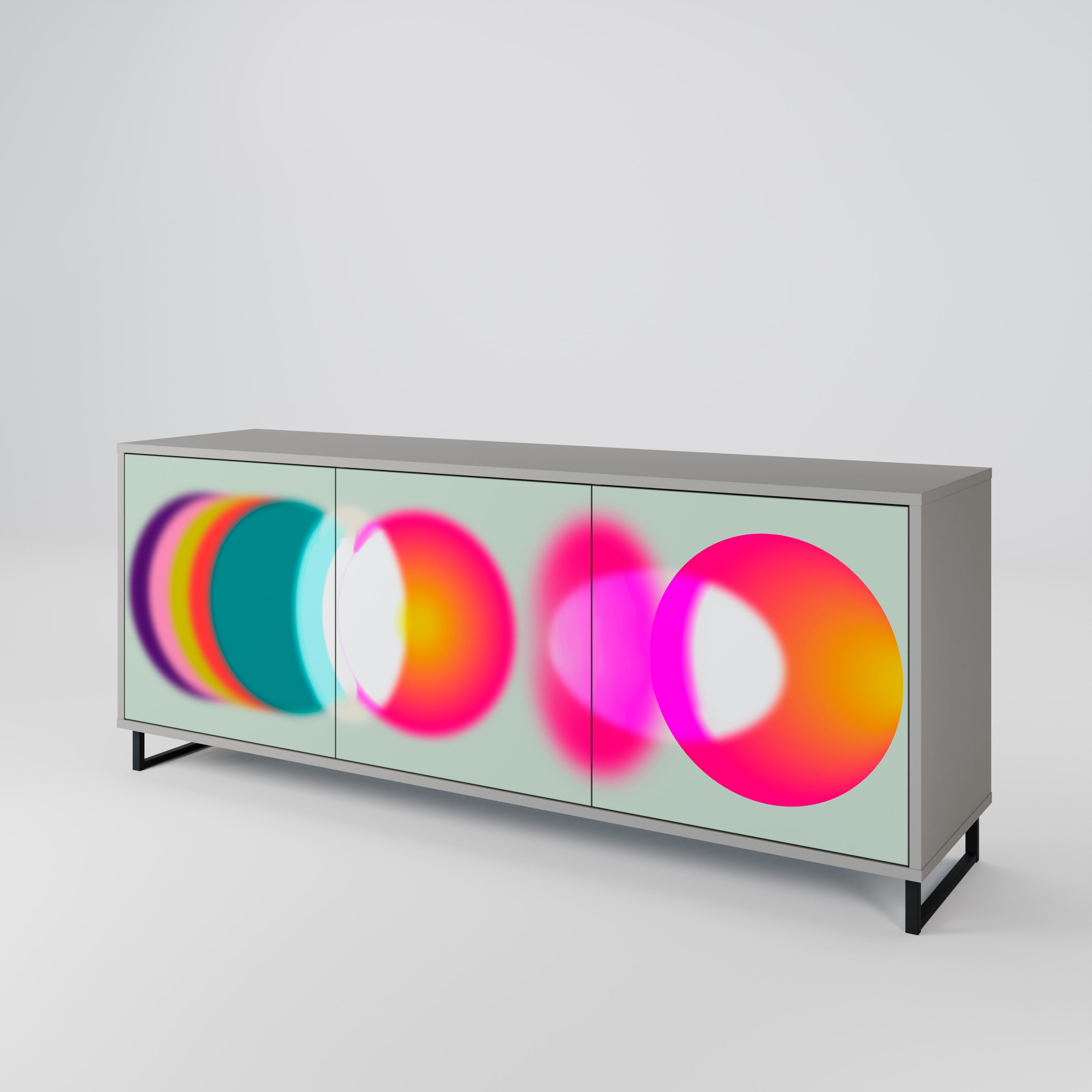 SYMPHONY OF COLORS Skänk med tre dörrar