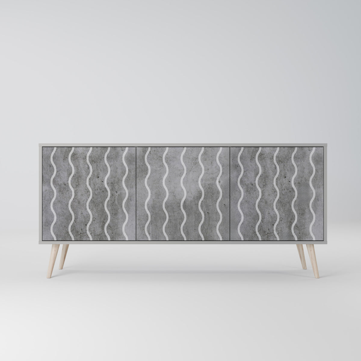 WAVES OF CONCRETE 3-türiges Sideboard