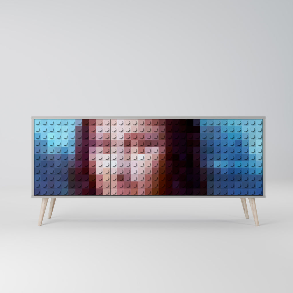 CONSTRUCTIVE ART Skänk med tre dörrar