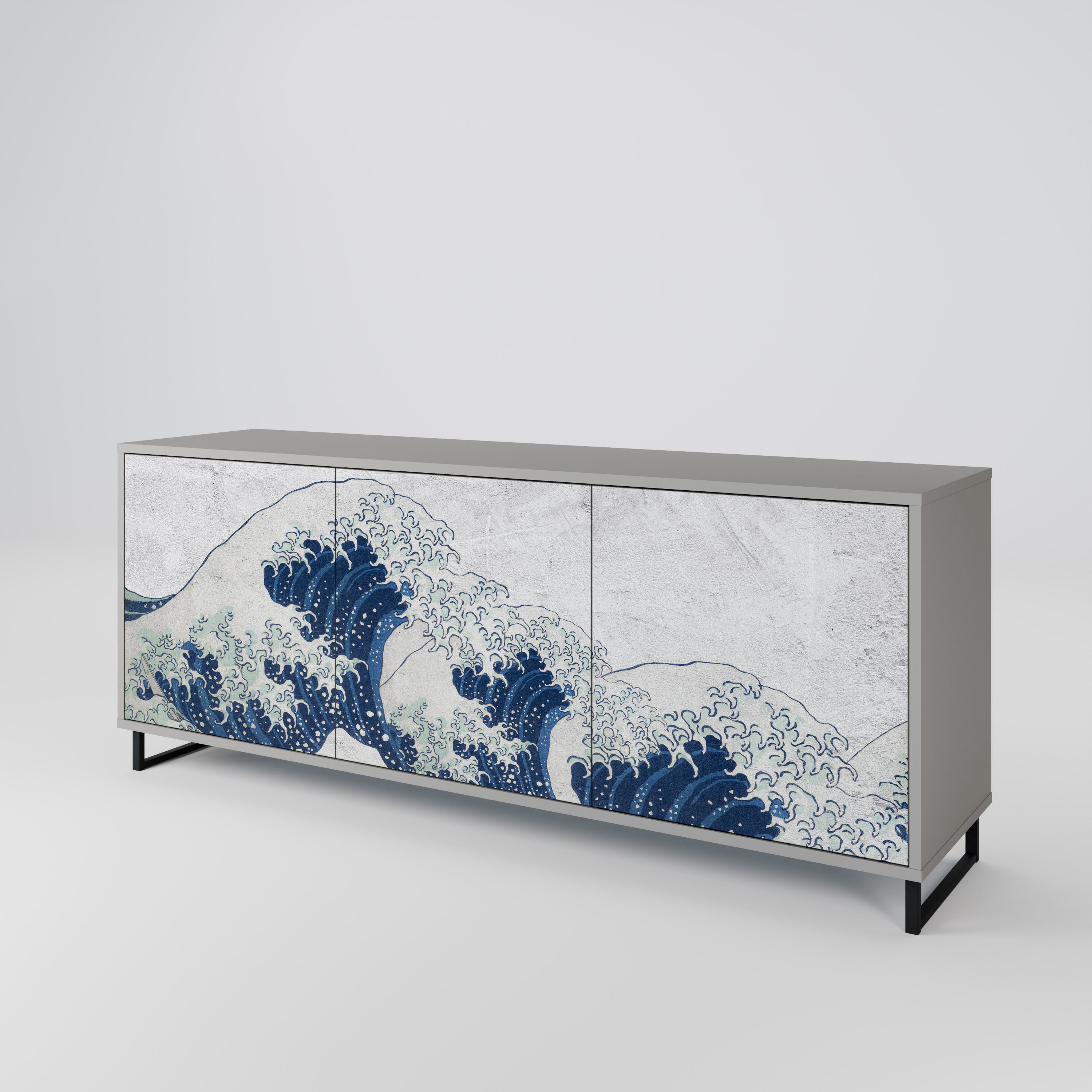 THE GREAT WAVE AT KANAGAWA Aparador de 3 Puertas
