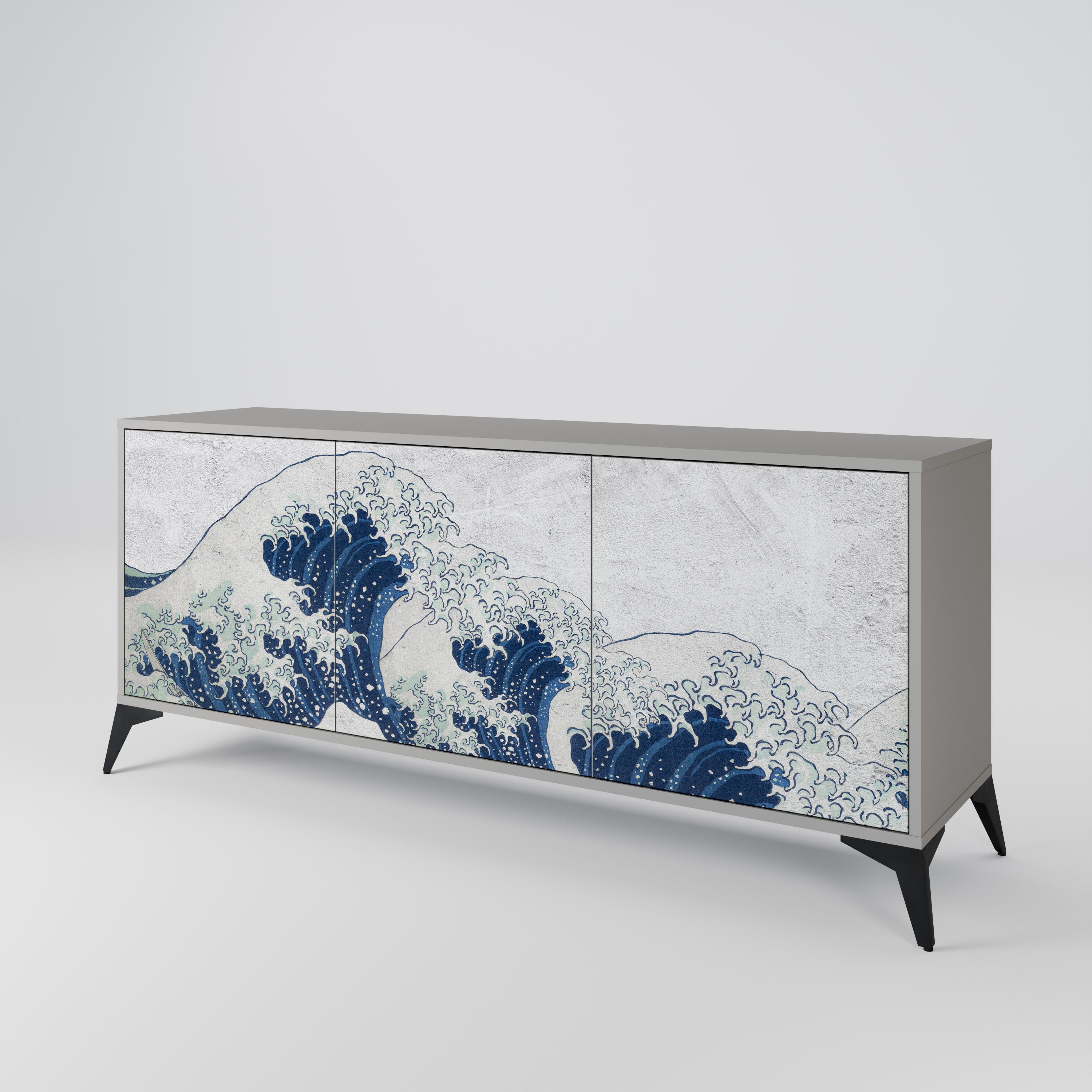 THE GREAT WAVE AT KANAGAWA Aparador de 3 Puertas