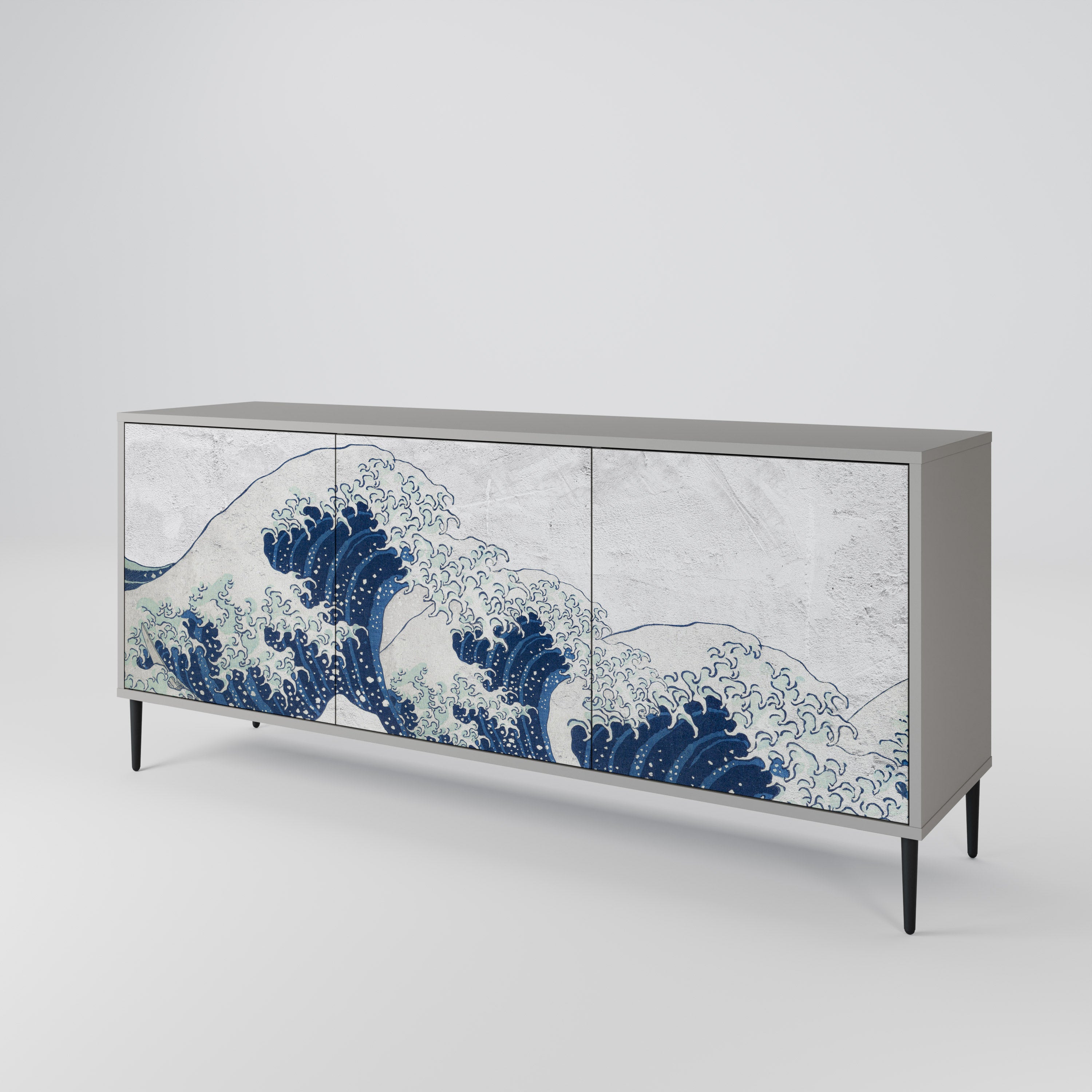 THE GREAT WAVE AT KANAGAWA Aparador de 3 Puertas