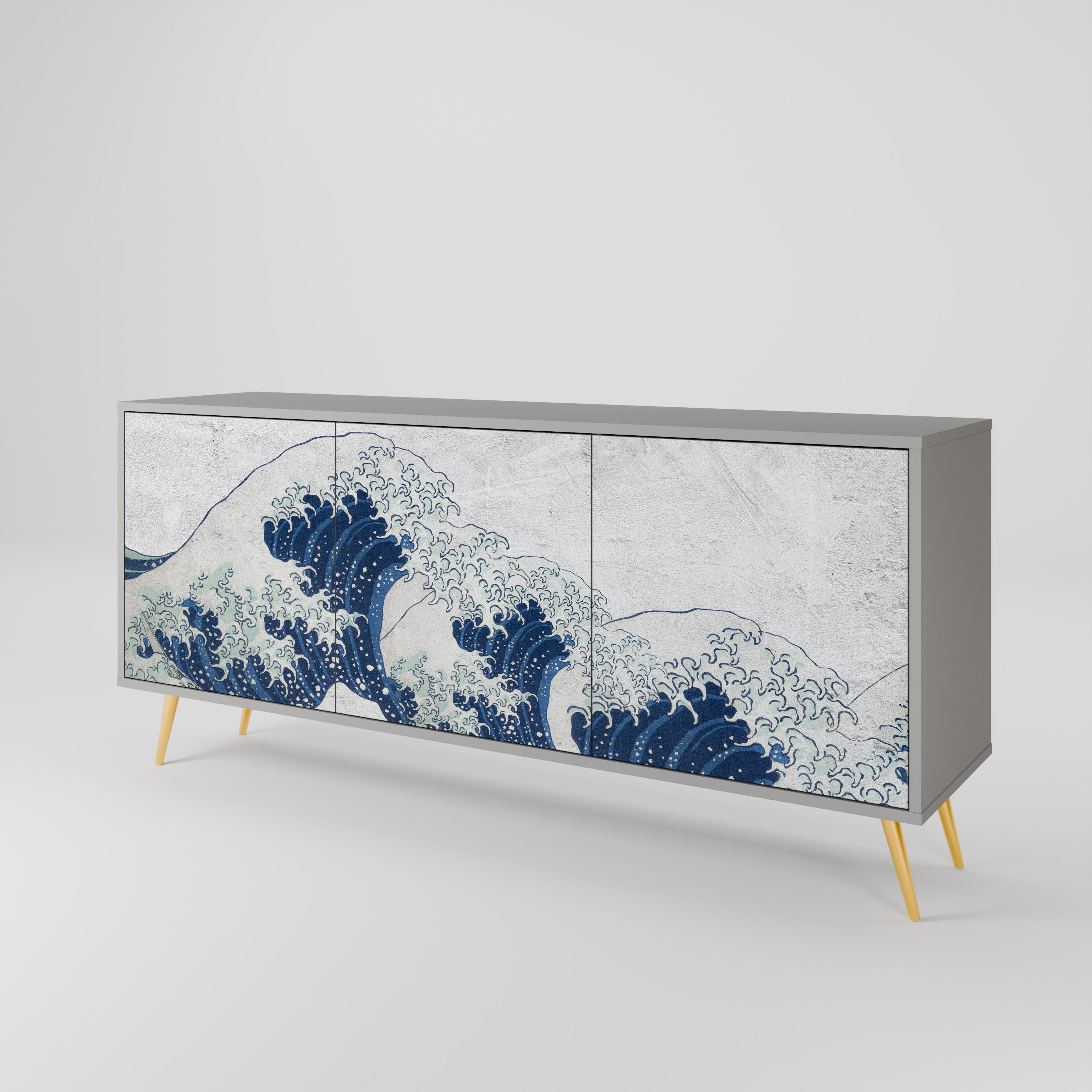 THE GREAT WAVE AT KANAGAWA Aparador de 3 Puertas