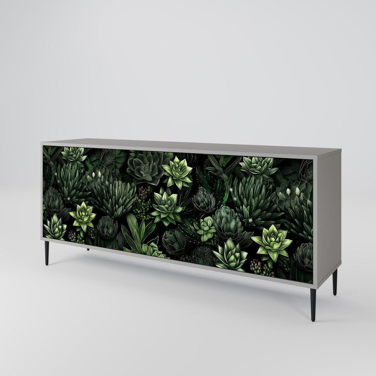 SUCCULENT JUNGLE Skänk med tre dörrar