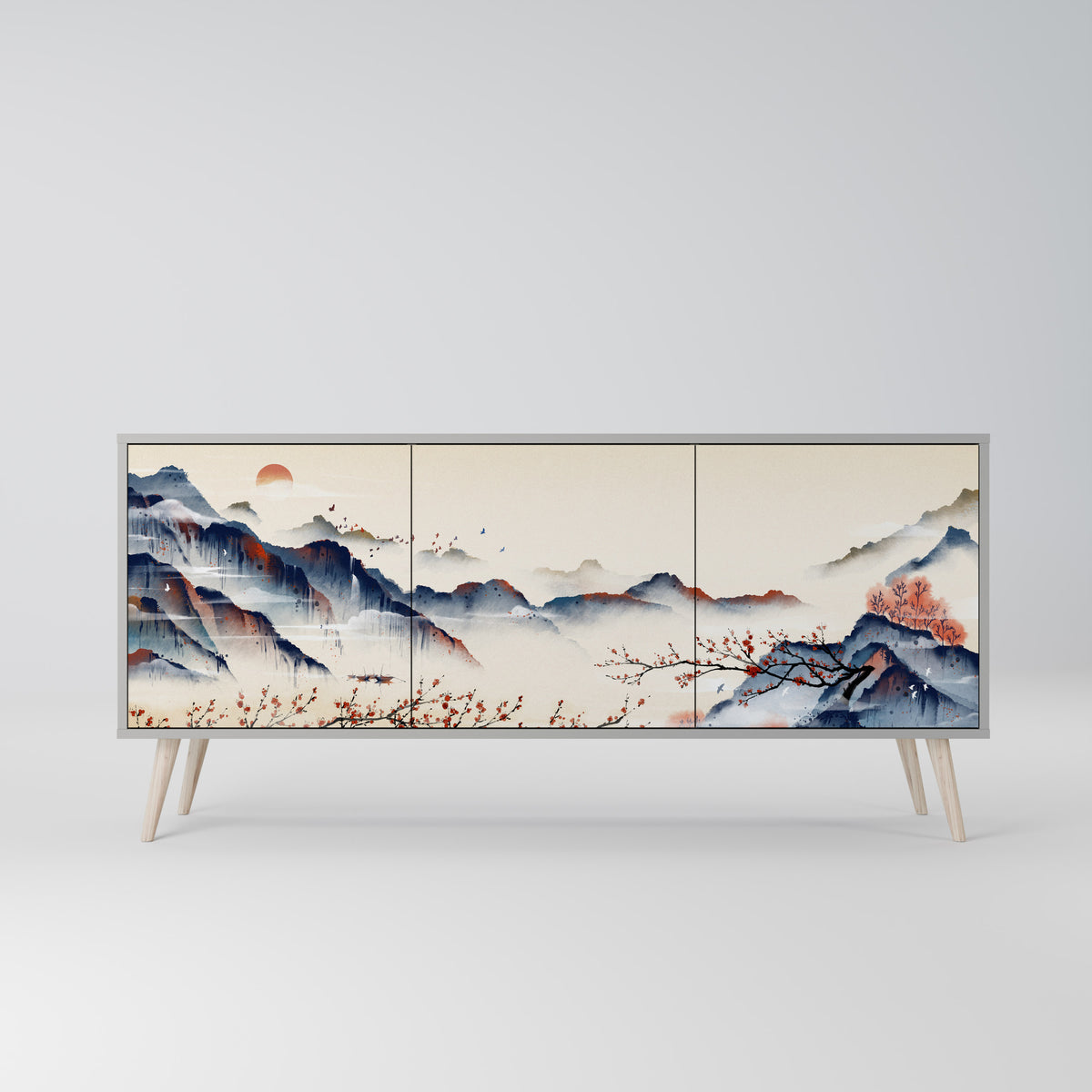 JAPANESE LANDSCAPE Aparador de 3 Puertas