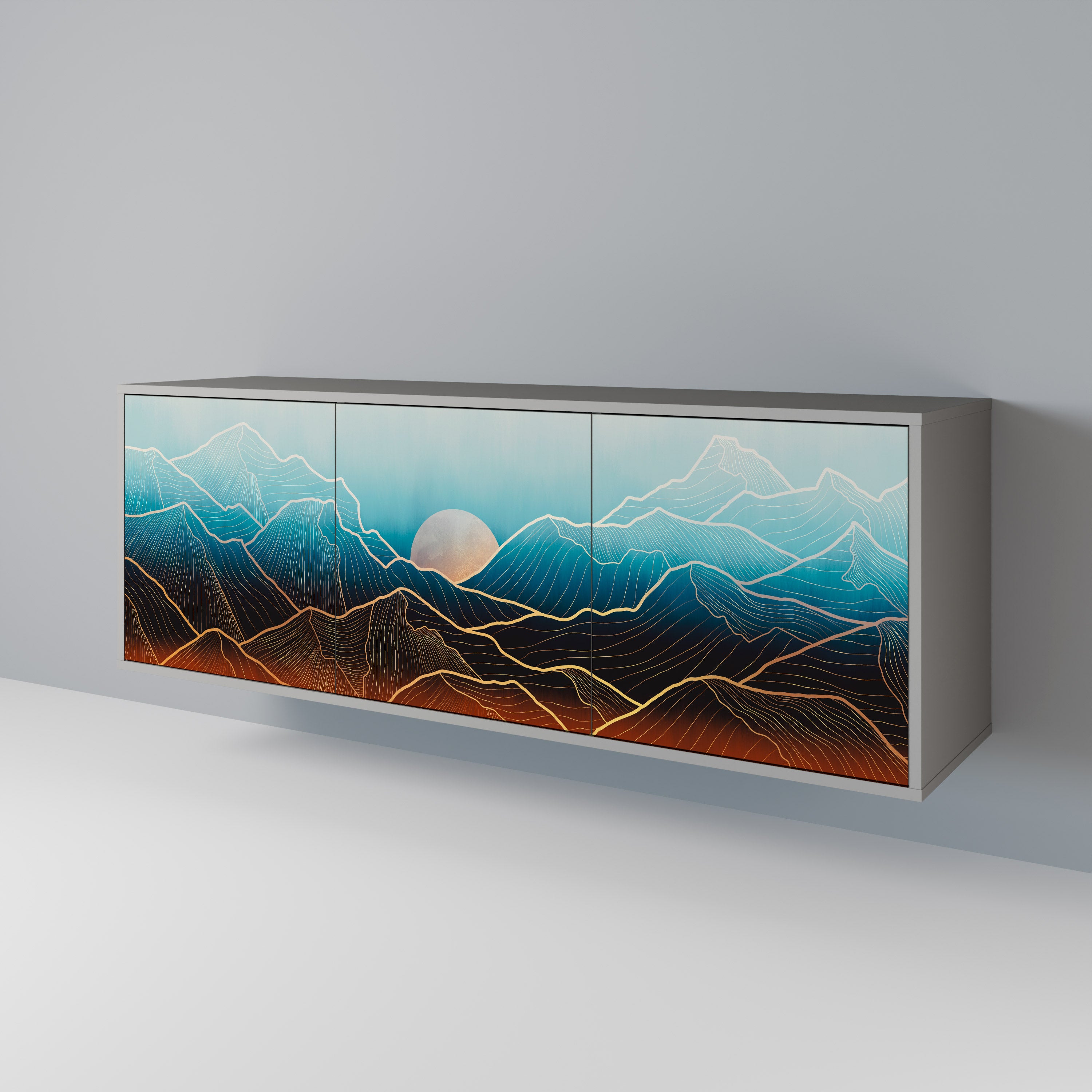 LUNAR SECRETS Aparador de 3 Puertas