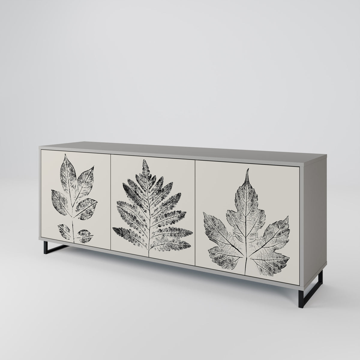 LEAFY STAMPS Skänk med tre dörrar