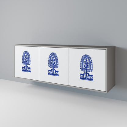 POLISH FOLK ART Třídveřová komoda