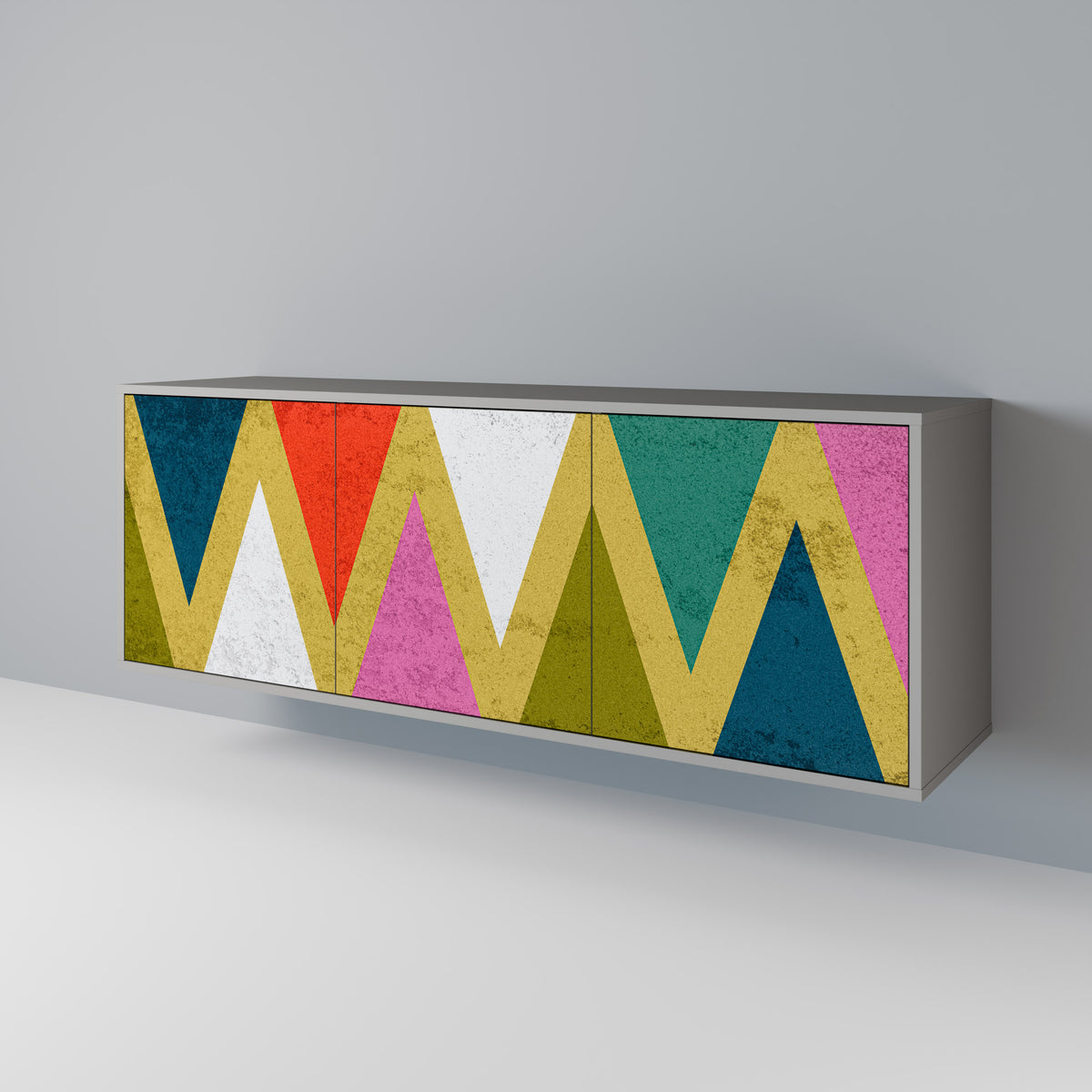 COLORFUL TRIANGLES 3-türiges Sideboard