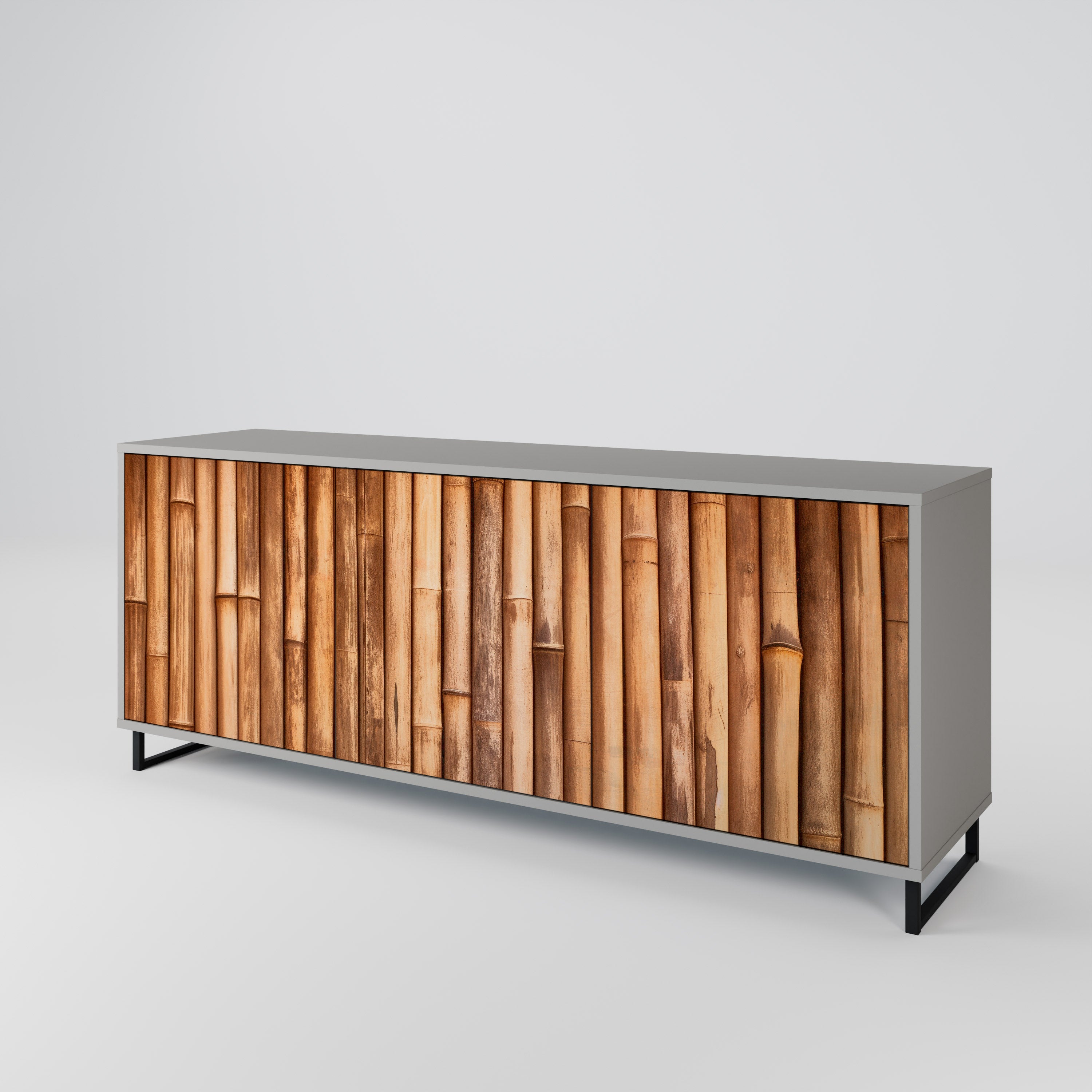 NATURAL WOOD 3-Door Sideboard