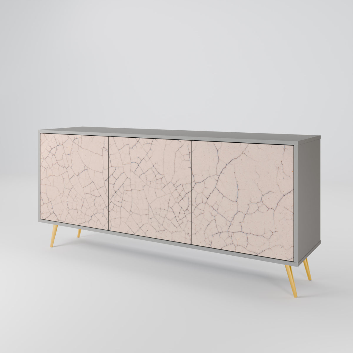 CERAMIC TEXTURE Skänk med tre dörrar