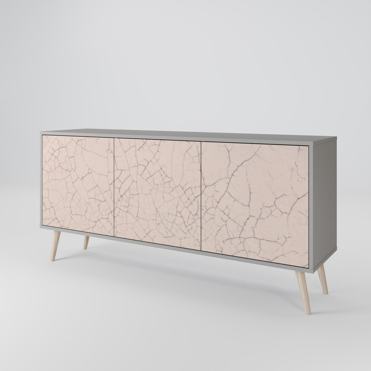 CERAMIC TEXTURE Skänk med tre dörrar