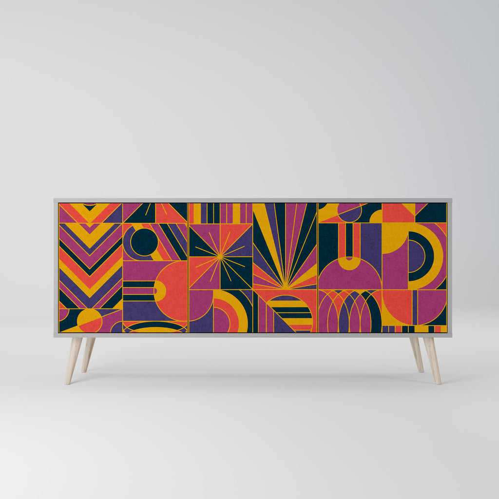 ELECTRIC PATTERNS 3-türiges Sideboard