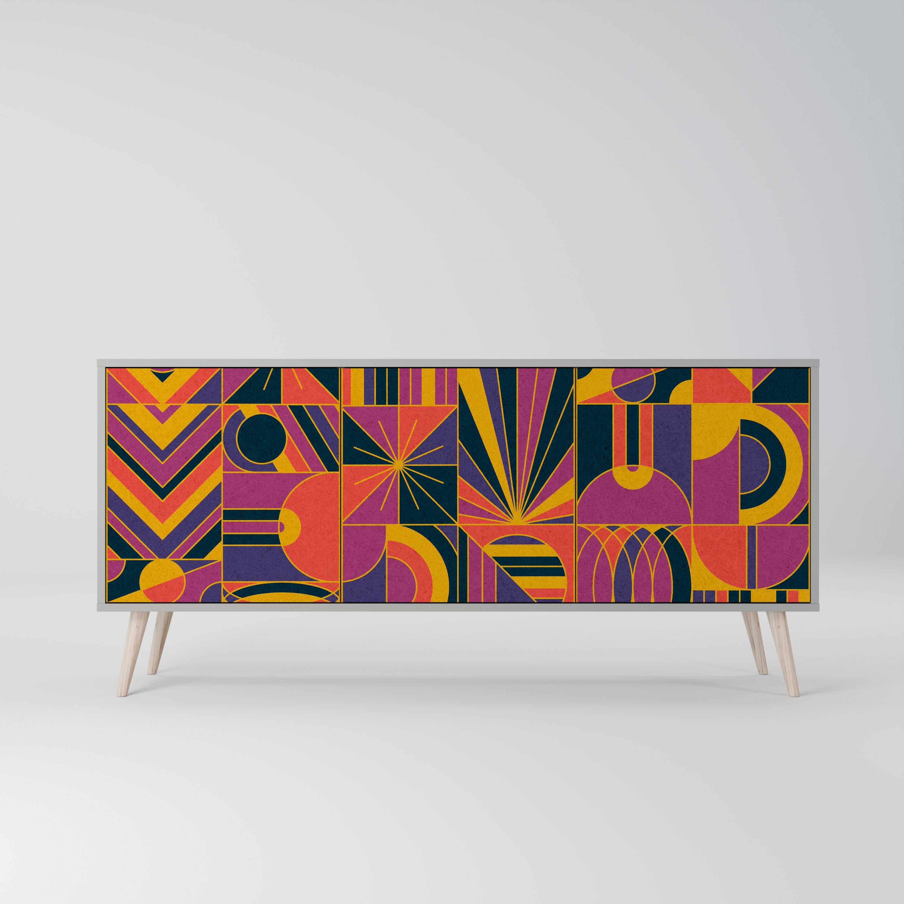ELECTRIC PATTERNS 3-türiges Sideboard