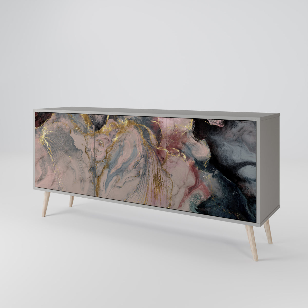 GILDED SWIRLS Aparador de 3 Portas