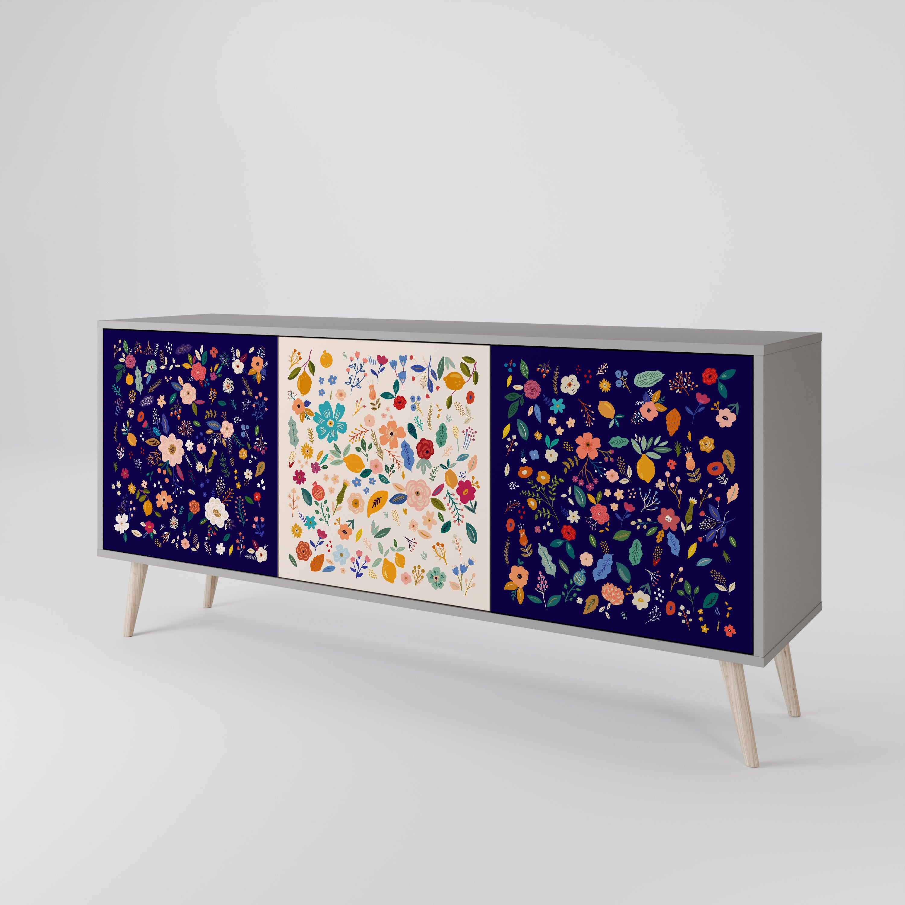 FLORAL COMBINATION 3-Door Sideboard