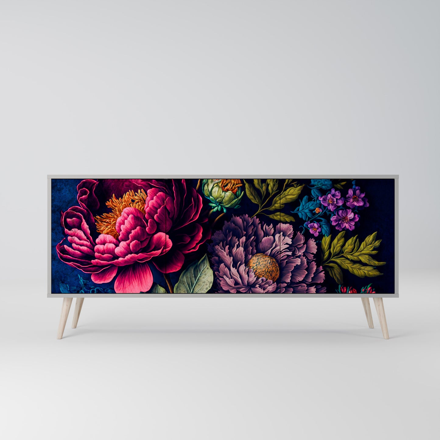 BLOOMING ELEGANCE Skänk med tre dörrar