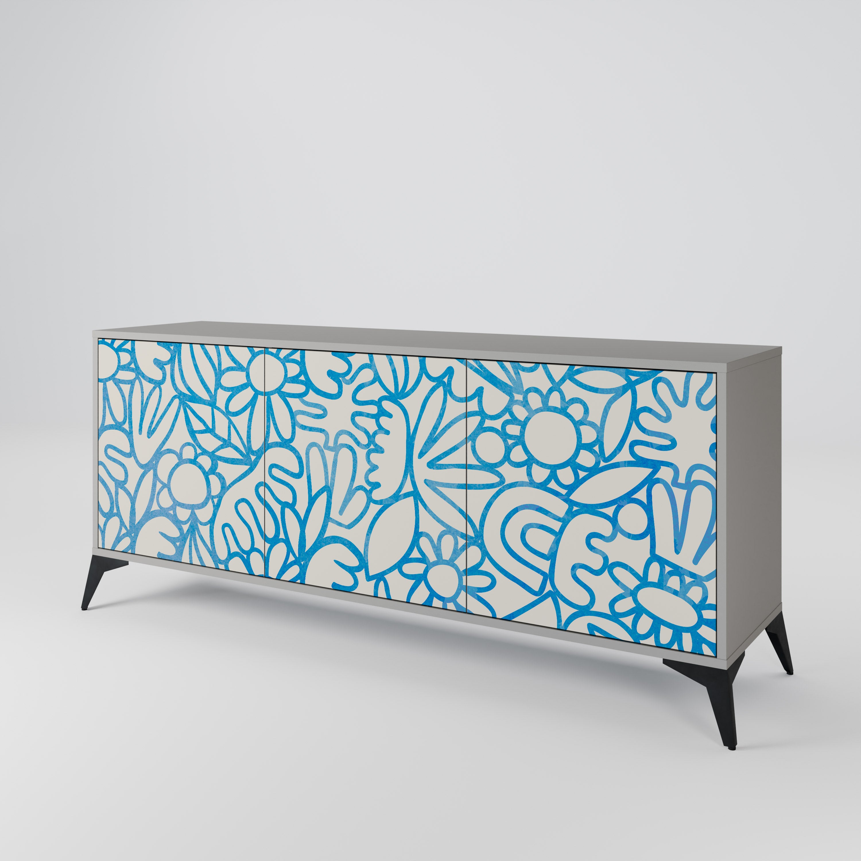 BLOOMY MORNING 3-Door Sideboard