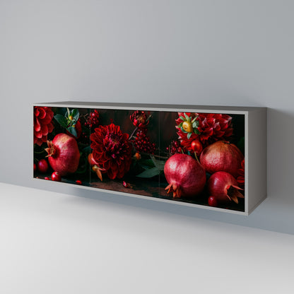 DAHLIAS AND POMEGRANATES Aparador de 3 Puertas
