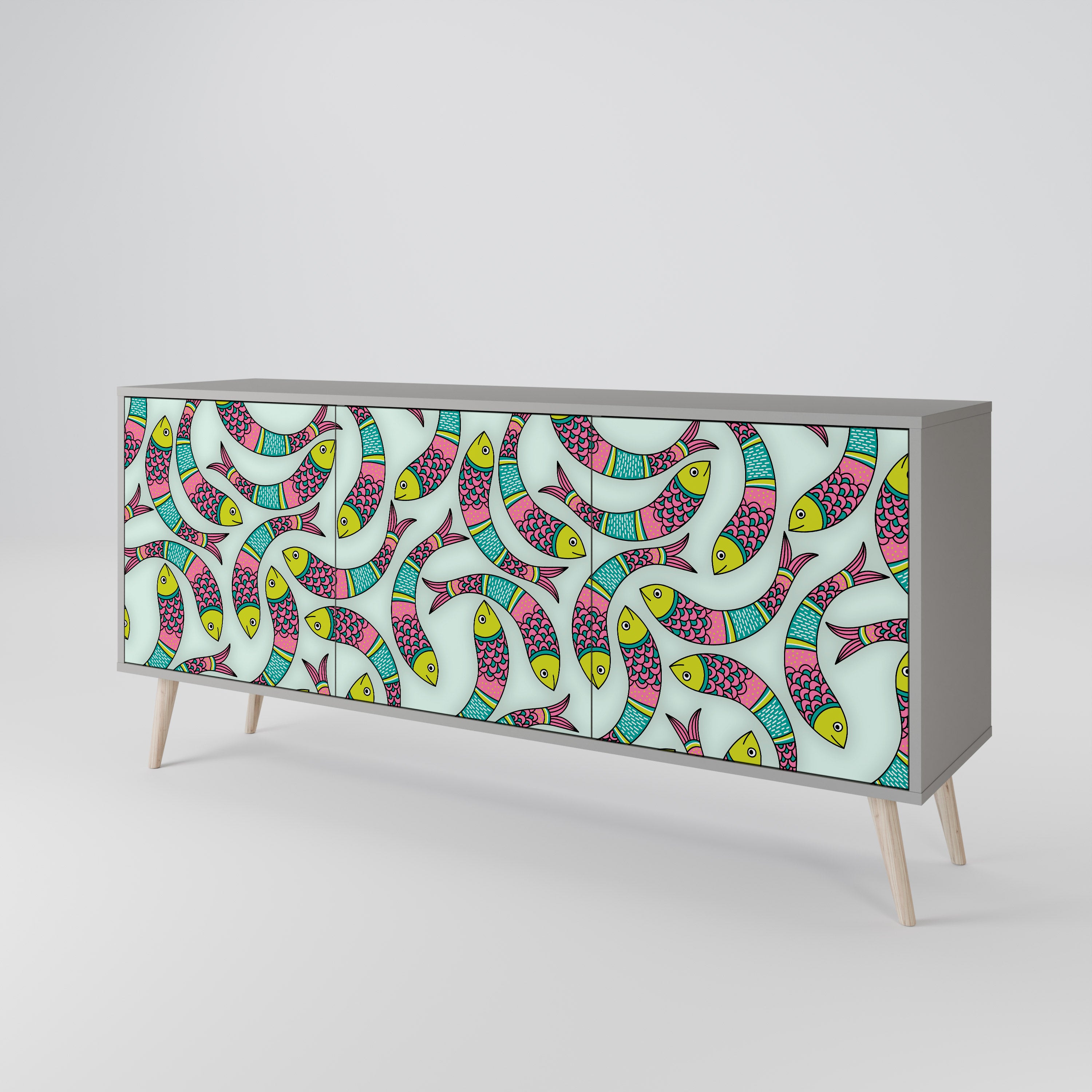 INDIAN FISH 3-Door Sideboard