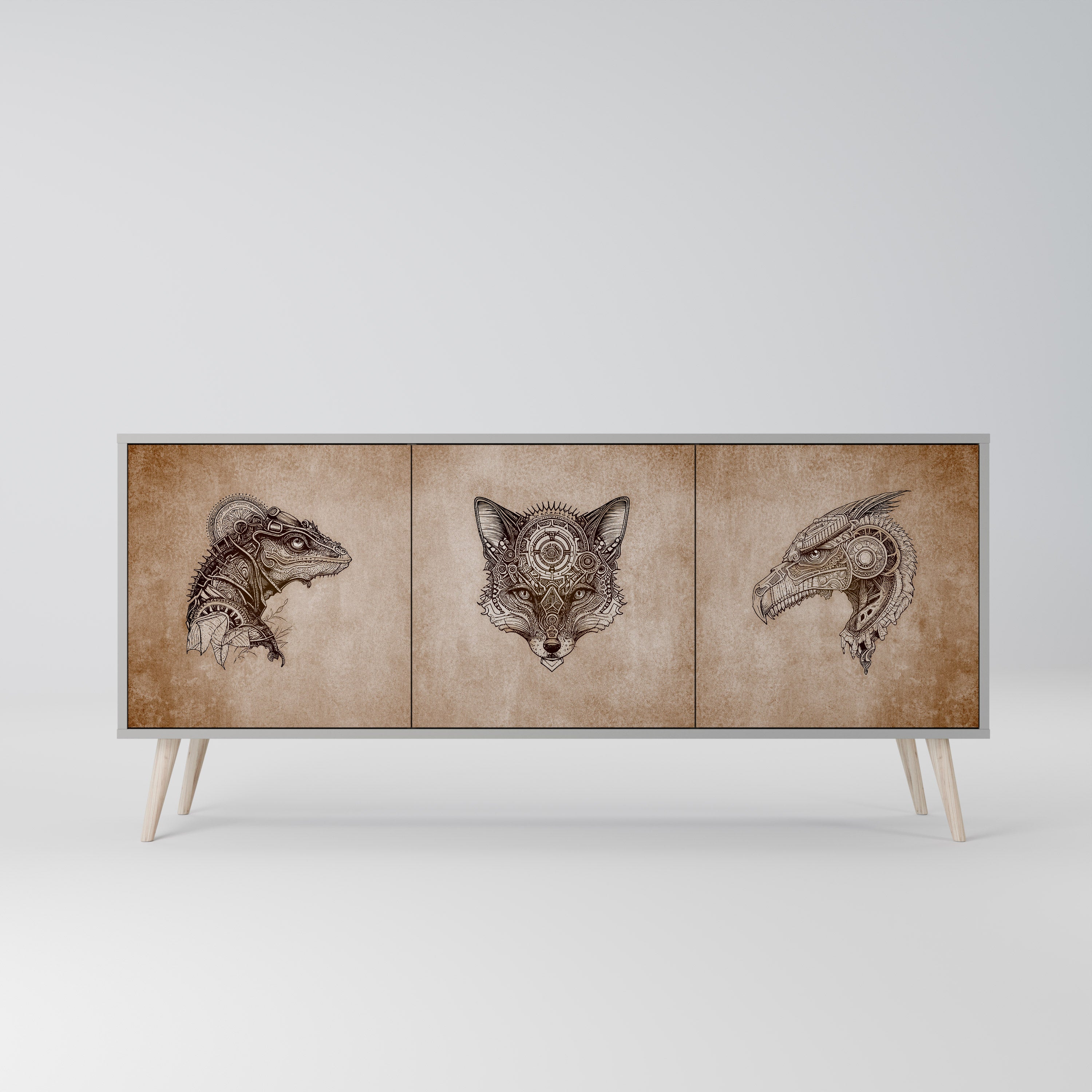 STEAMPUNK CLAN 3-Door Sideboard