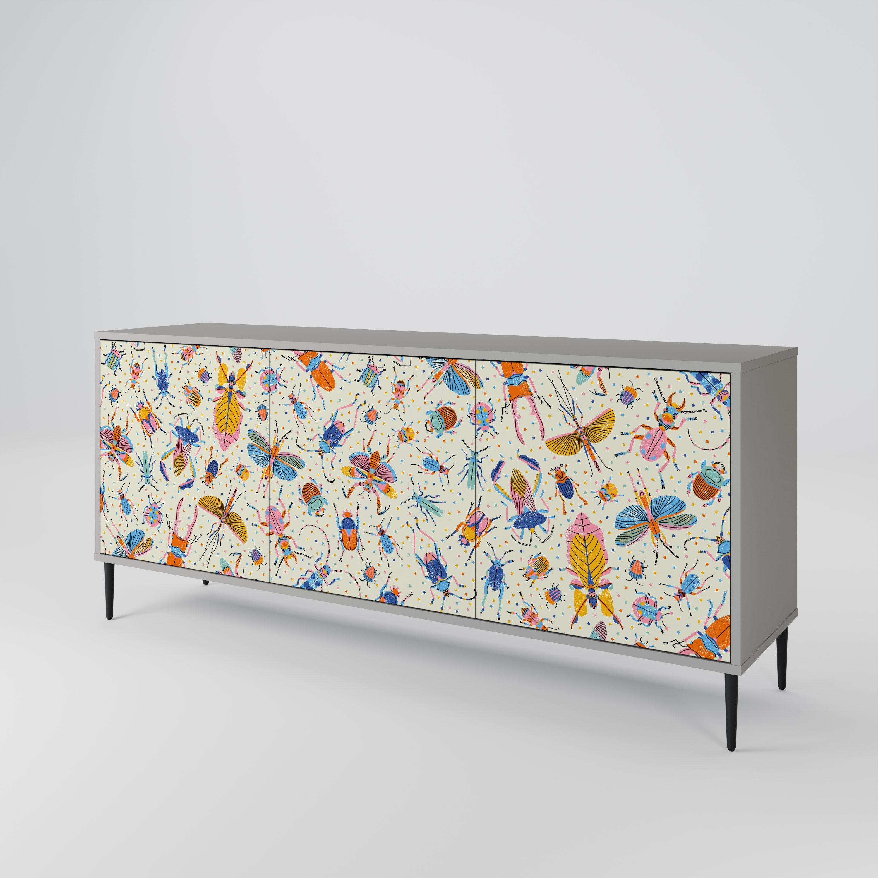COLORFUL INSECTS 3-Door Sideboard