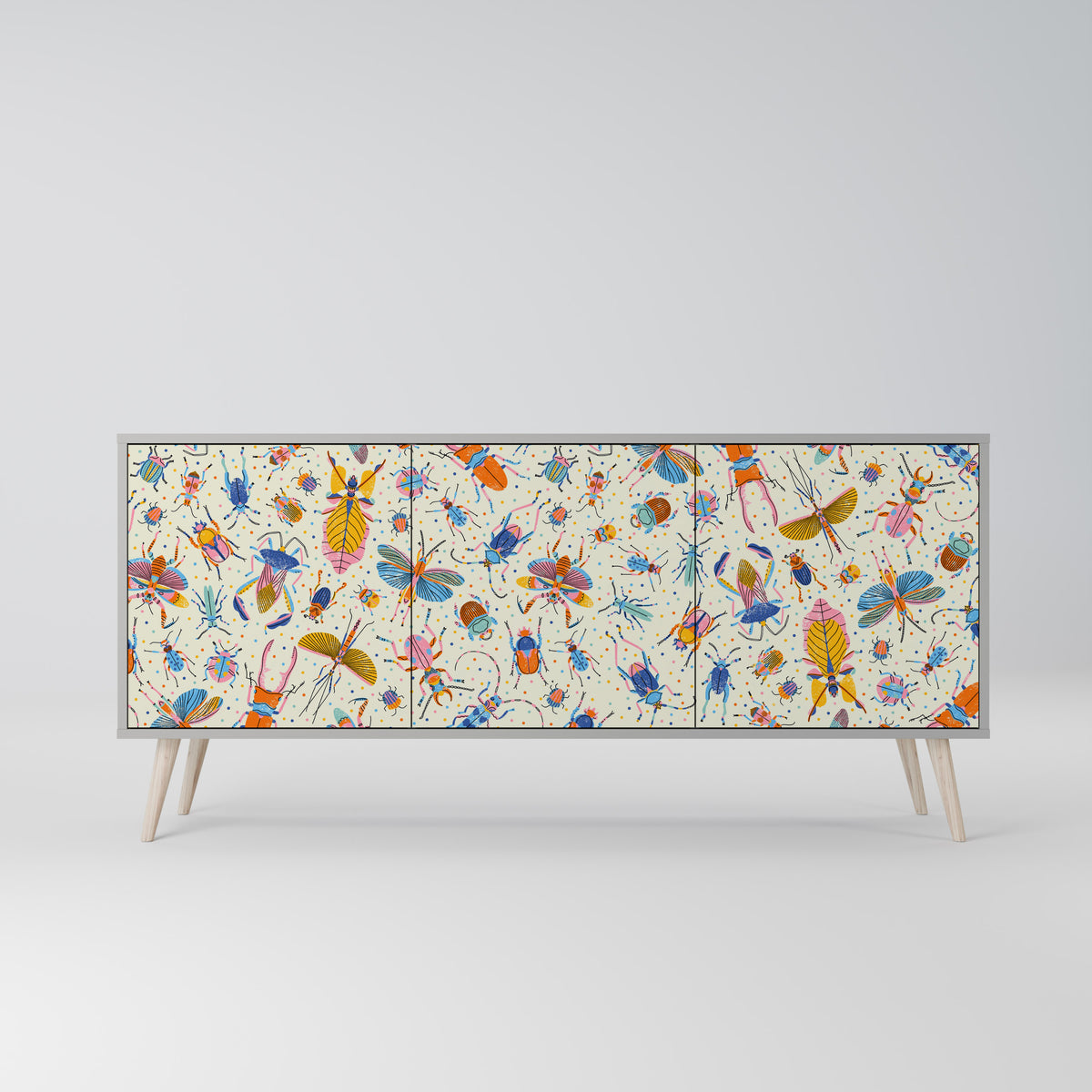 COLORFUL INSECTS 3-Door Sideboard
