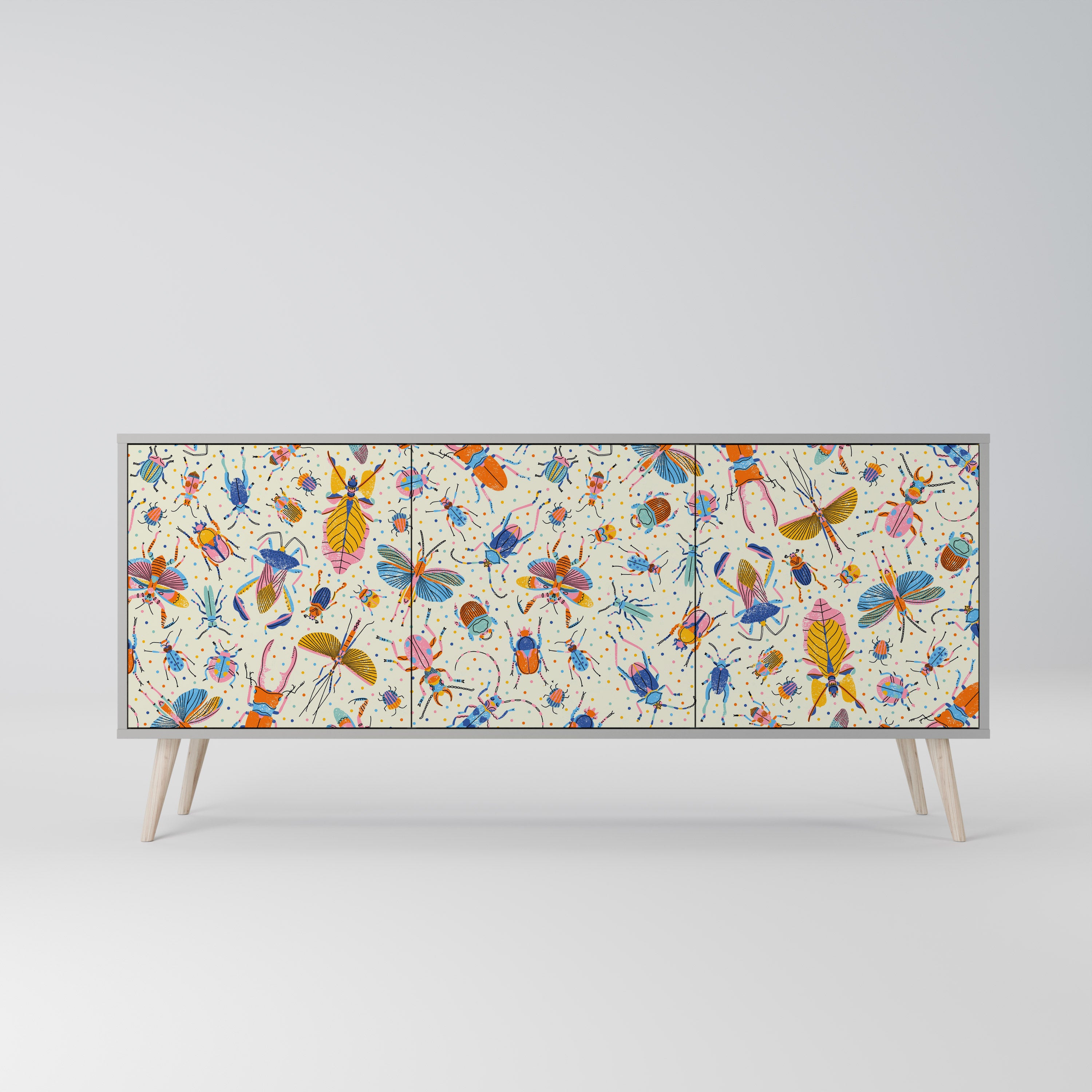 COLORFUL INSECTS 3-Door Sideboard