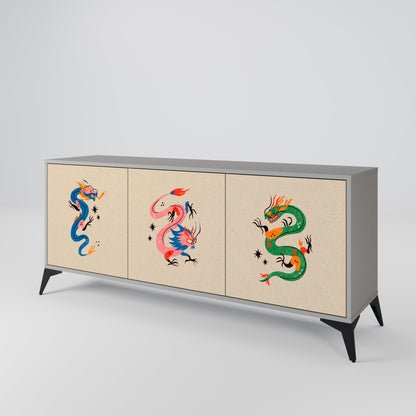 MYTHOLOGICAL CREATURES 3-Door Sideboard