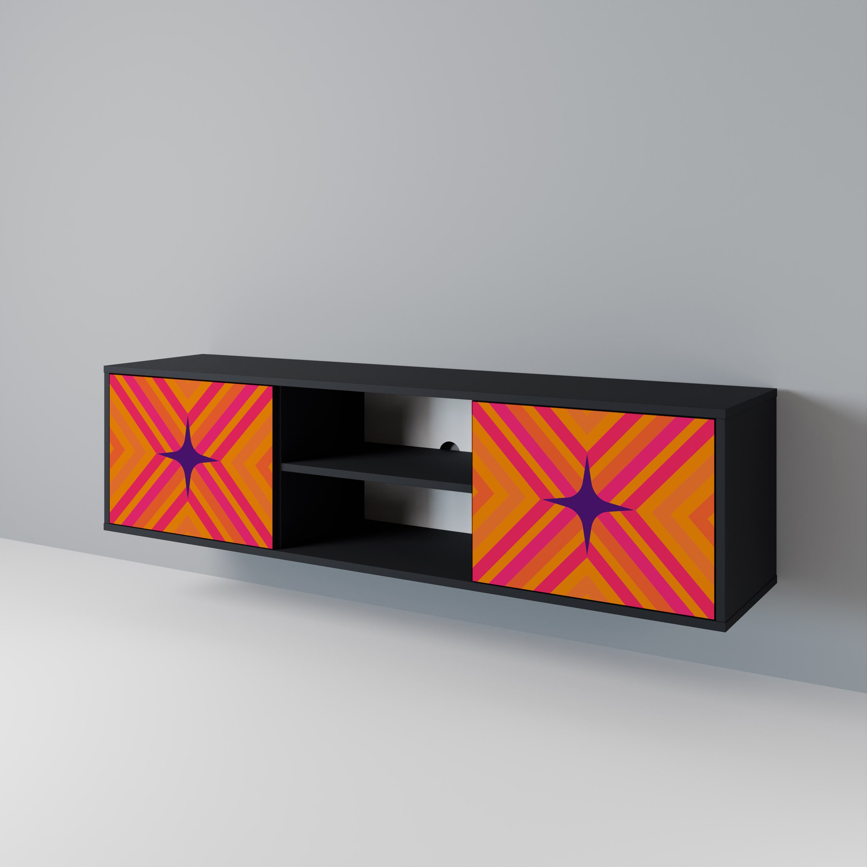 GEOMETRIC BRILLIANCE 2-Door TV Cabinet