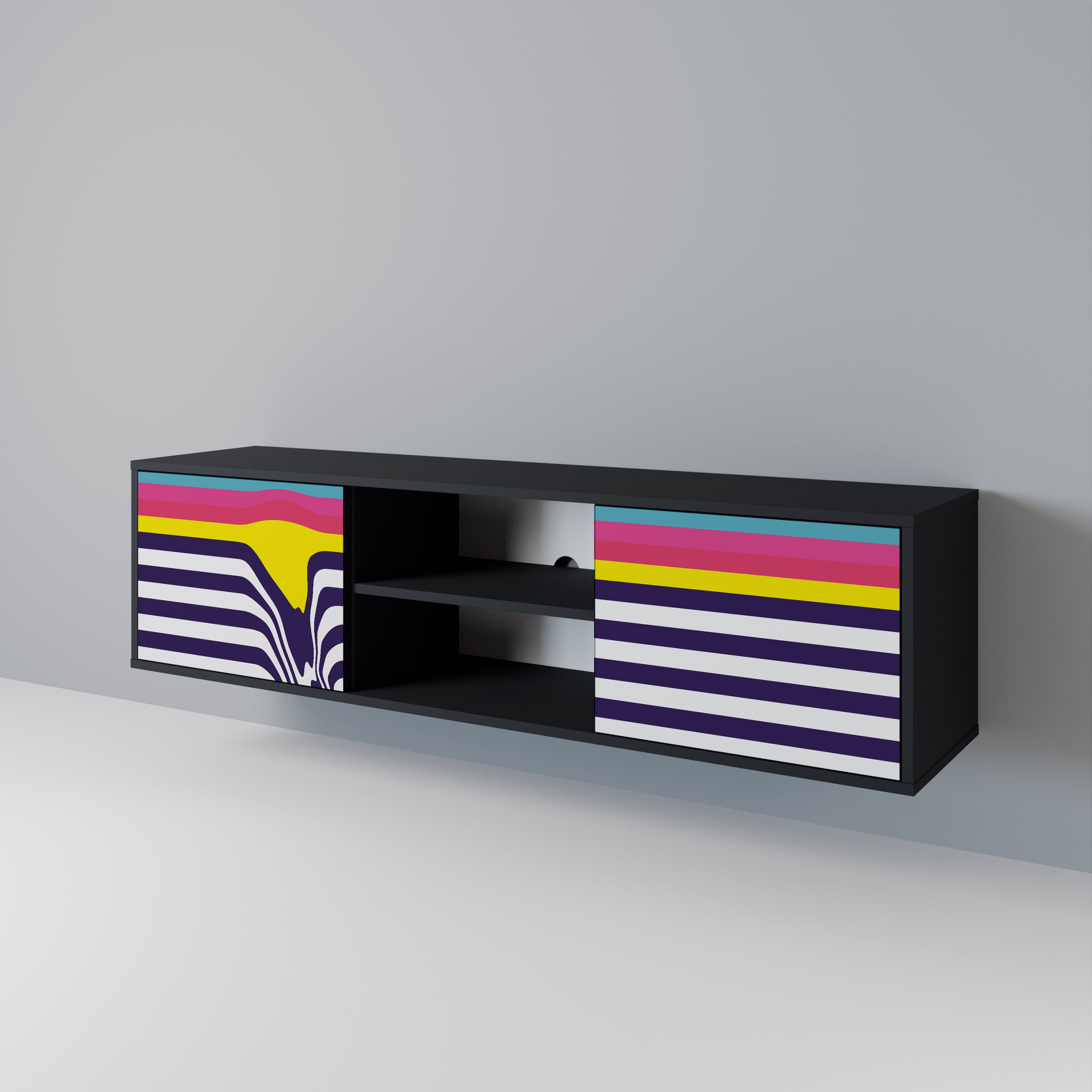 COLORFUL DIVERSION 2-Door TV Cabinet