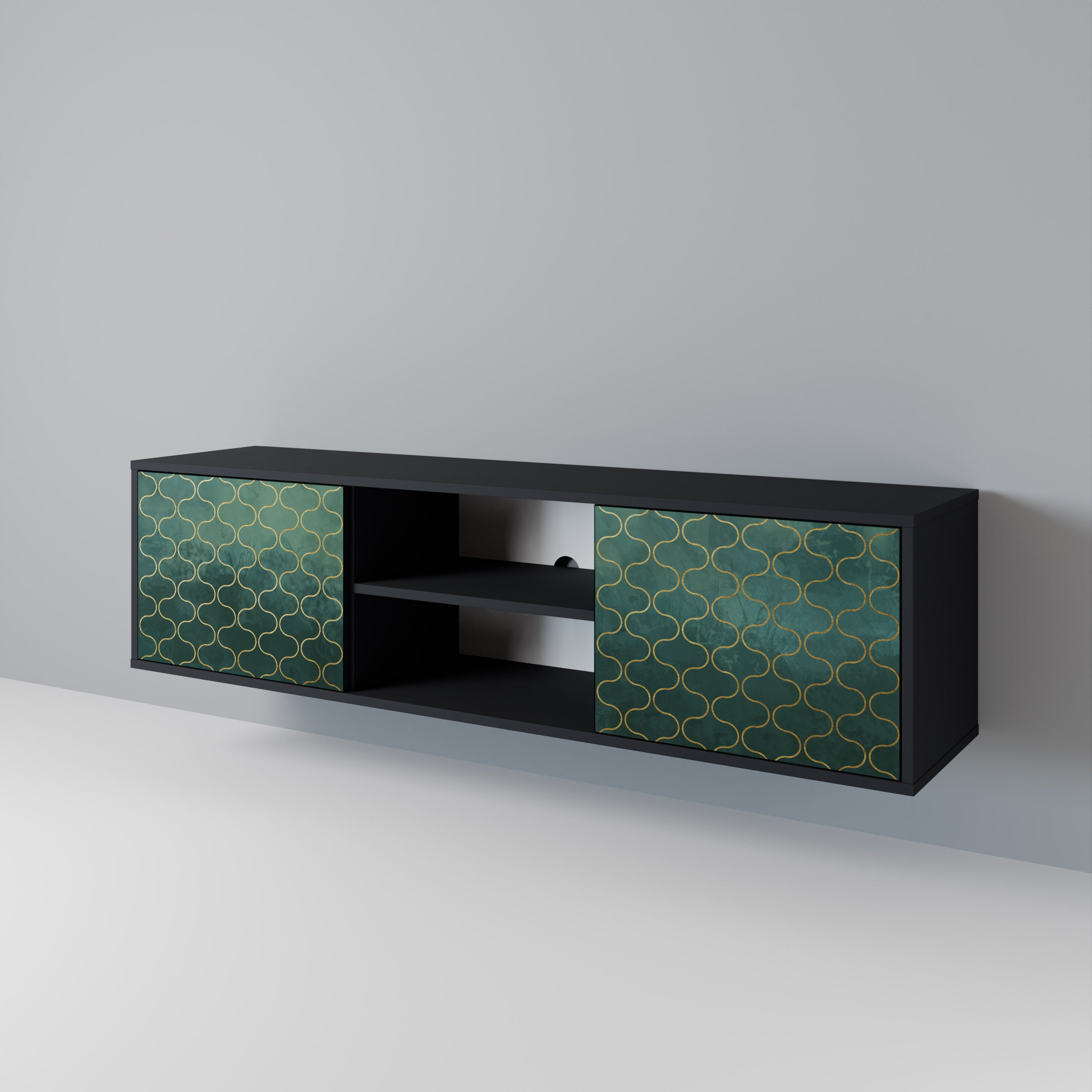 TESSELATED GREENERY 2-türiges TV-Lowboard