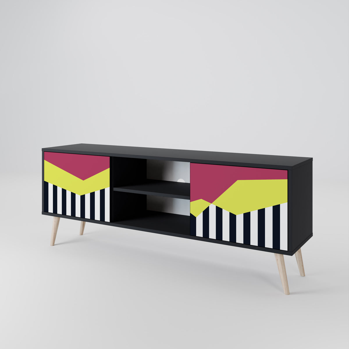 PIANO FANTASY Mueble de TV de 2 Puertas