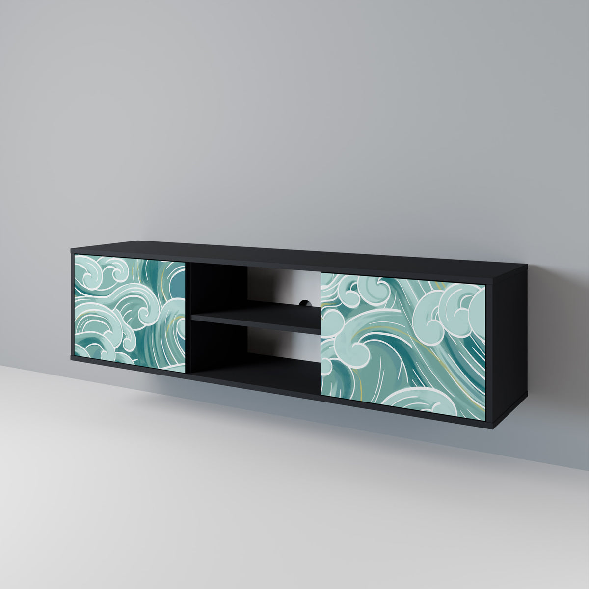 ASIAN SWAY Mueble de TV de 2 Puertas