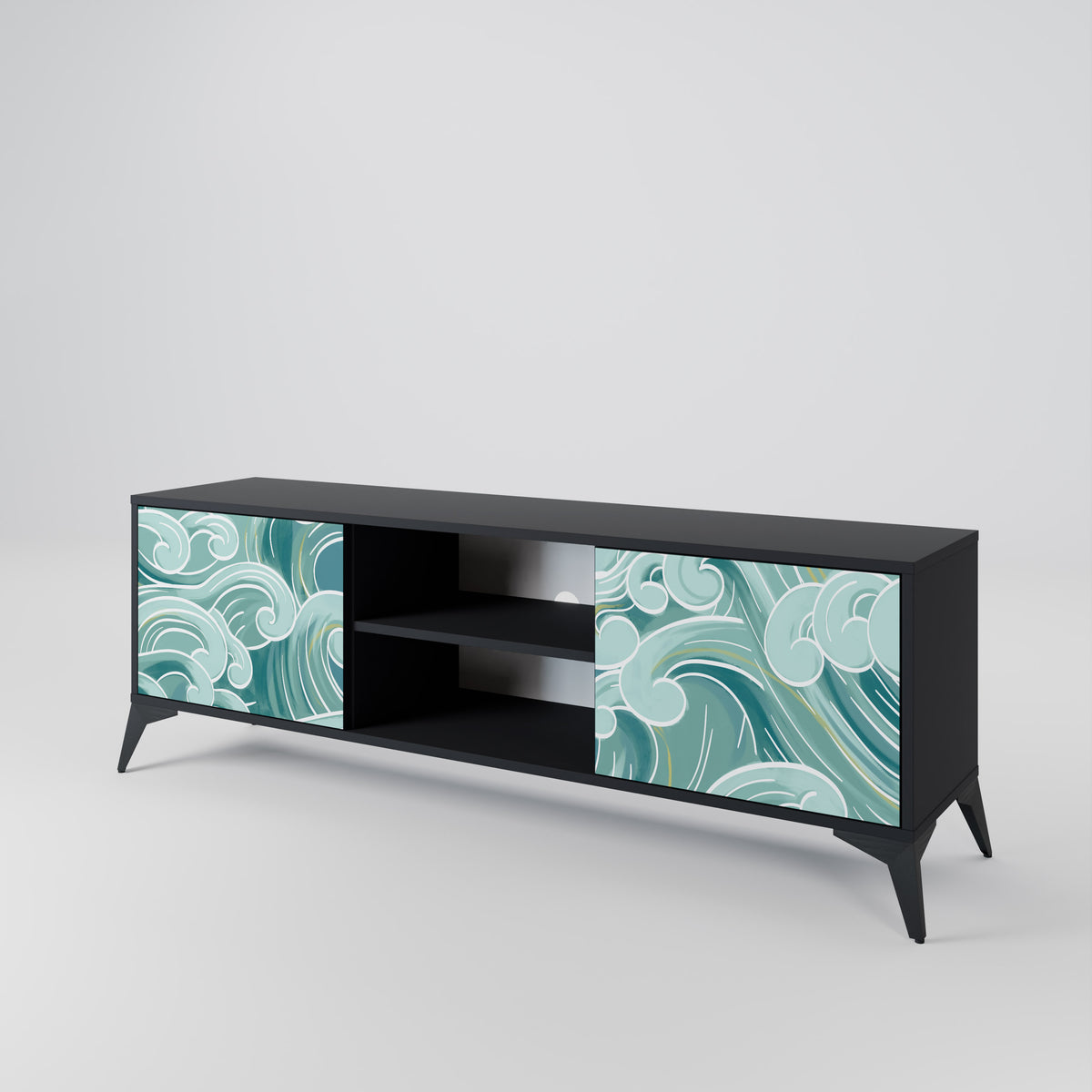 ASIAN SWAY Mueble de TV de 2 Puertas