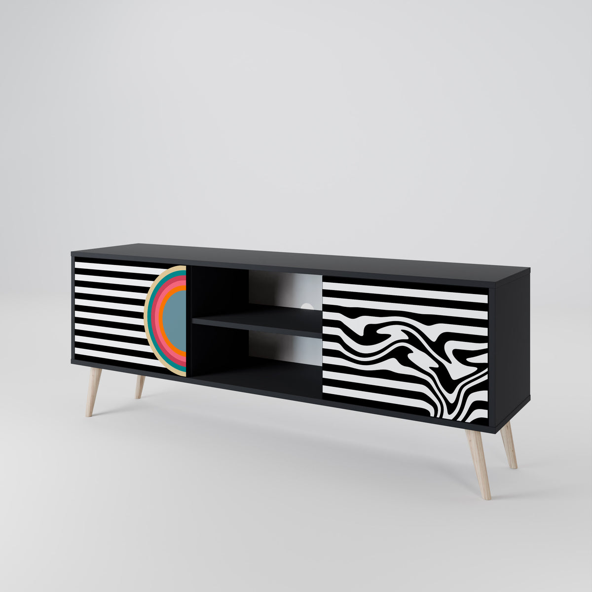 SPECTRA SHOWCASE Mueble de TV de 2 Puertas