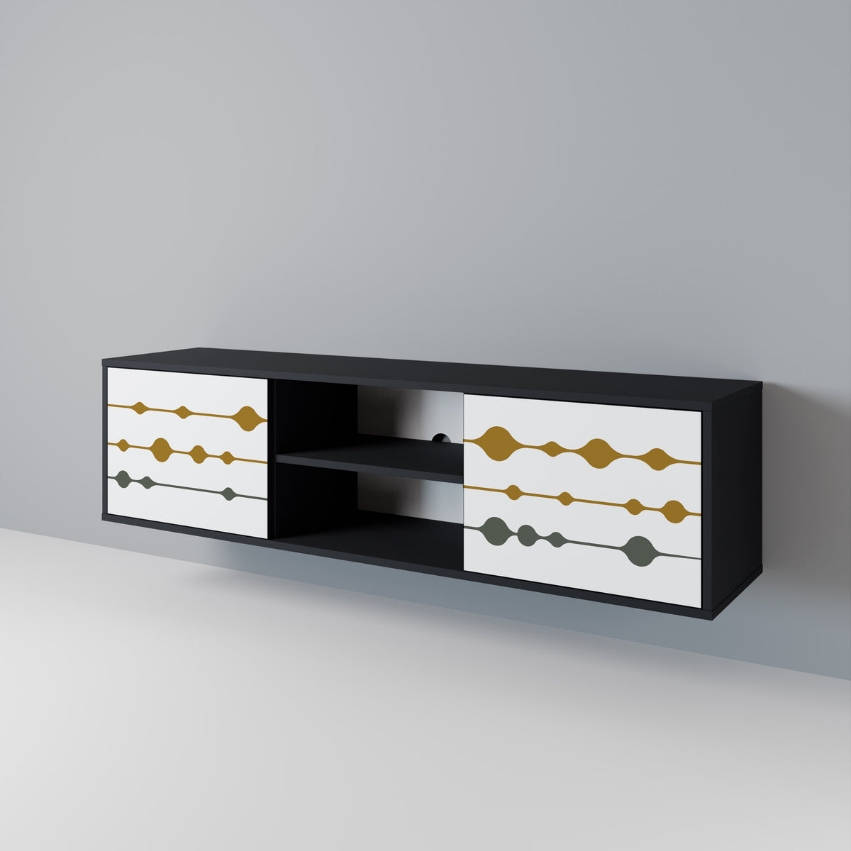 VIVID TONE Mueble de TV de 2 Puertas
