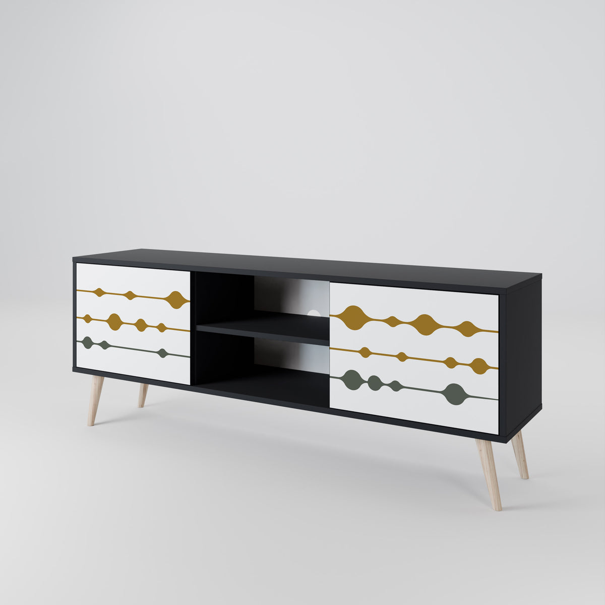 VIVID TONE Mueble de TV de 2 Puertas