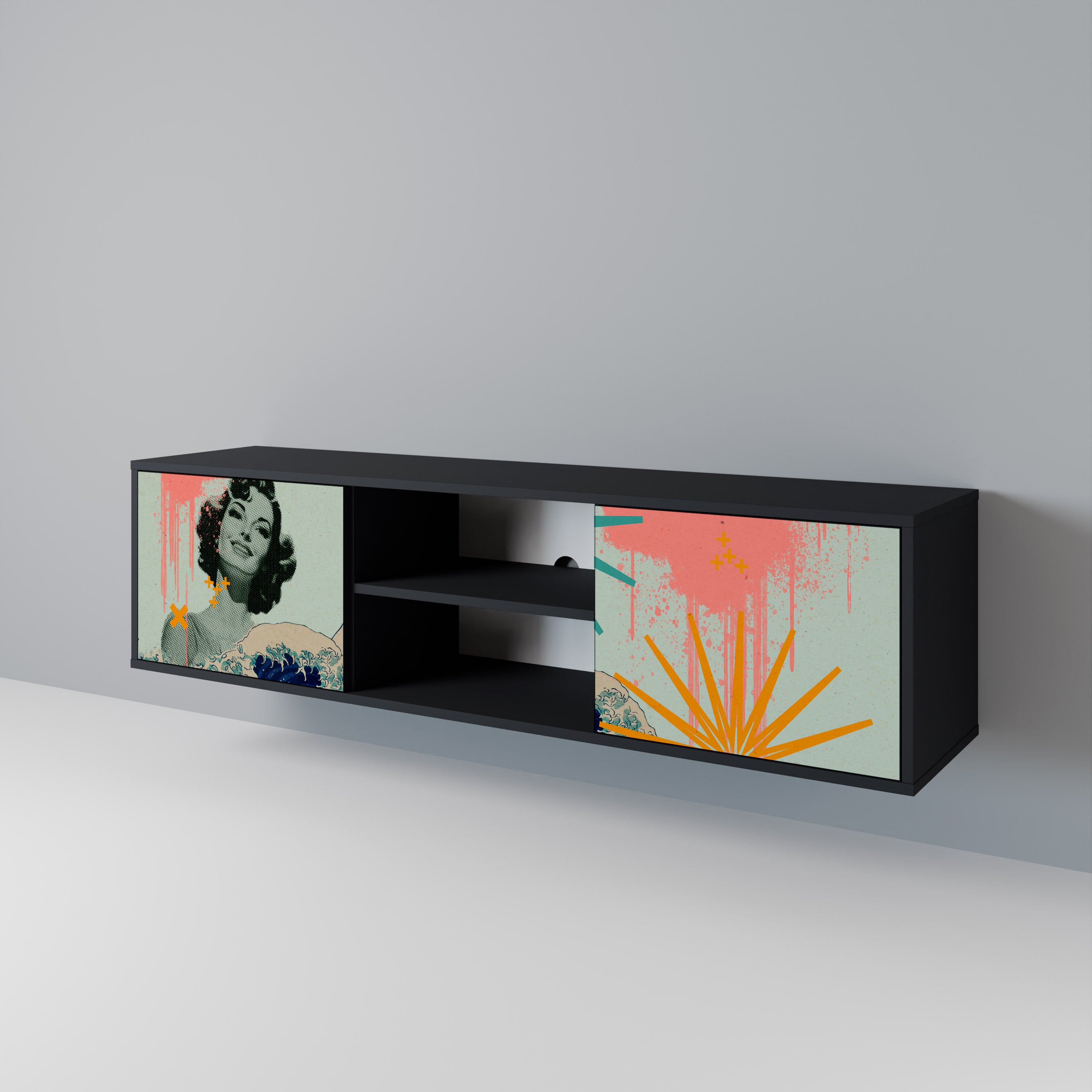 KANAGAWA BEAUTY Έπιπλο τηλεόρασης 2-θυρών