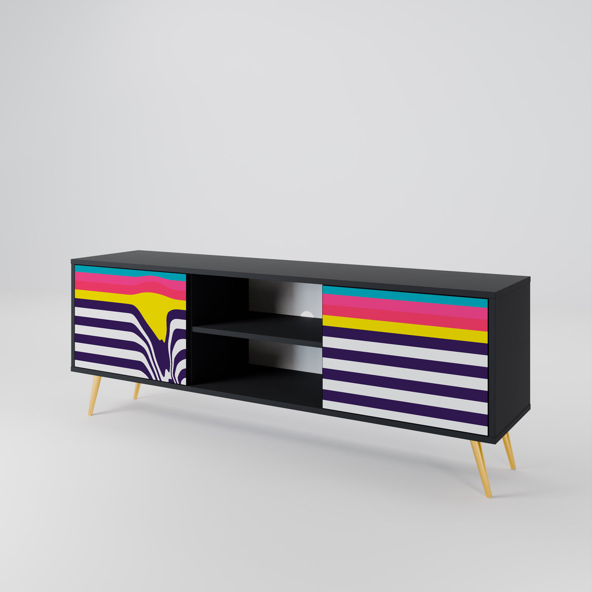 TONE COLLAPSE Mueble de TV de 2 Puertas