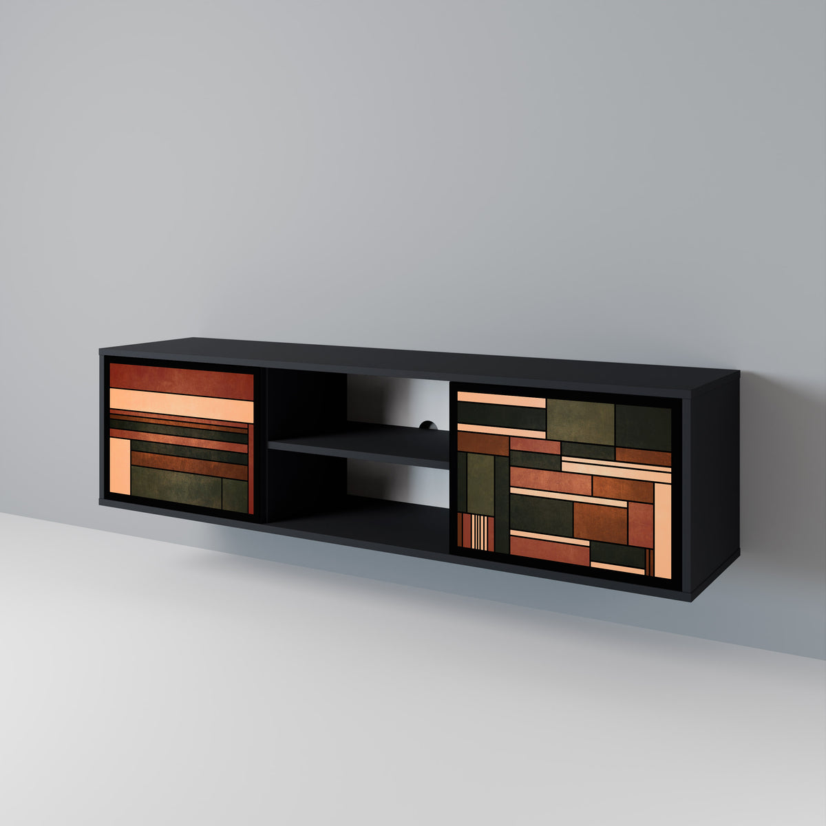 FIGURES OF NATURE Mueble de TV de 2 Puertas