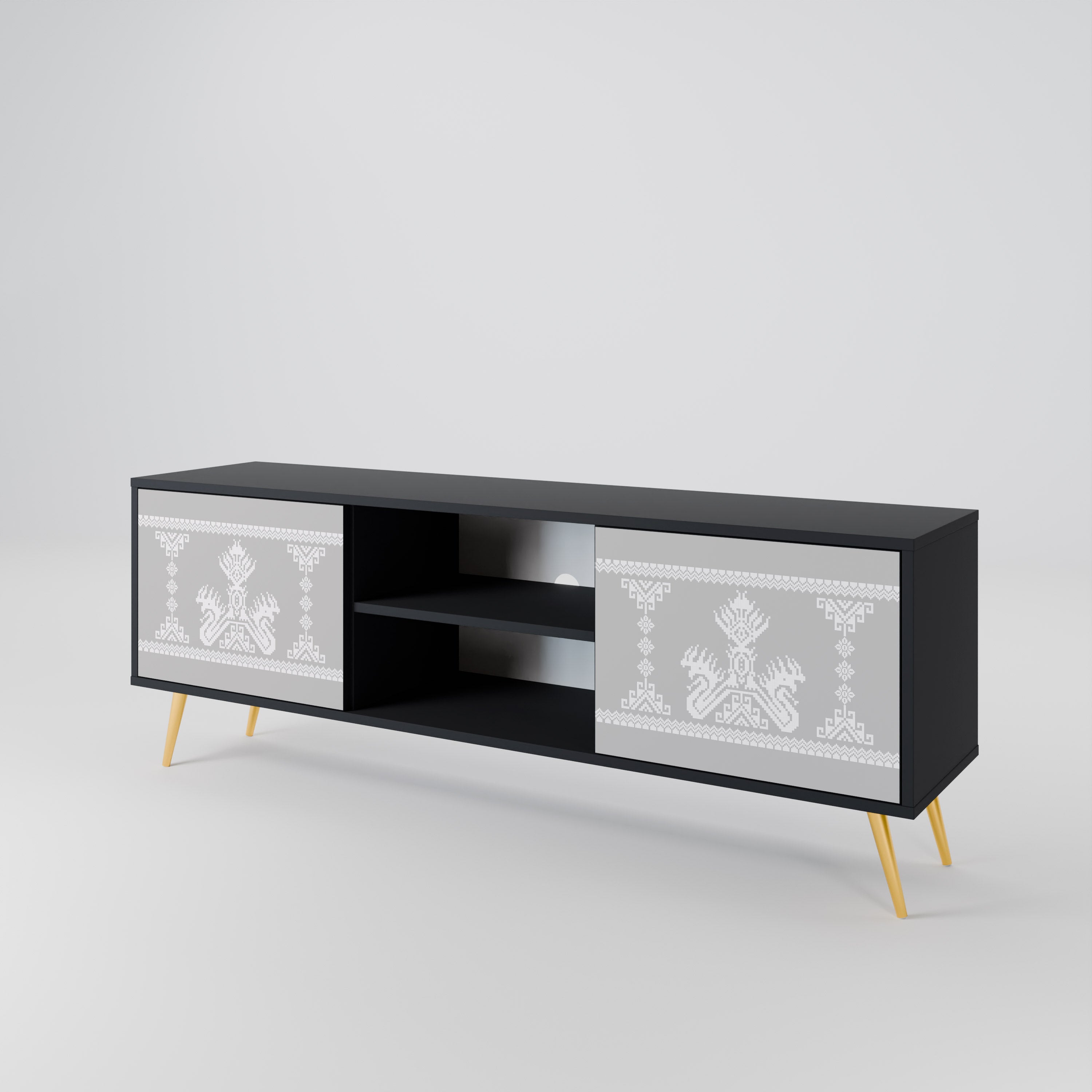 THAI GRAY Έπιπλο τηλεόρασης 2-θυρών