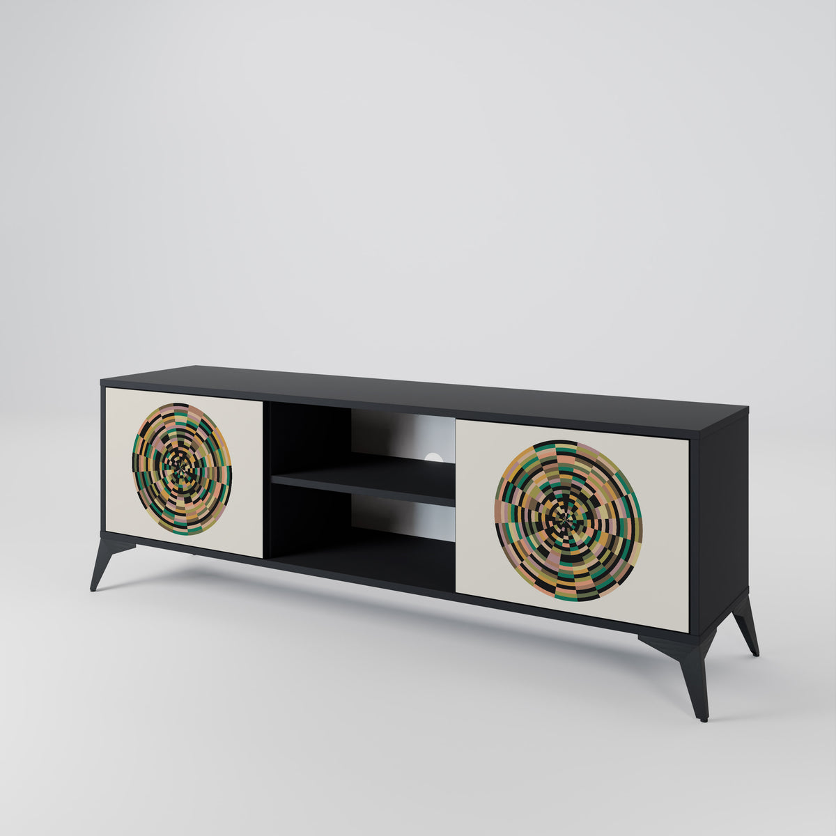GREEN CIRCLES Mueble de TV de 2 Puertas