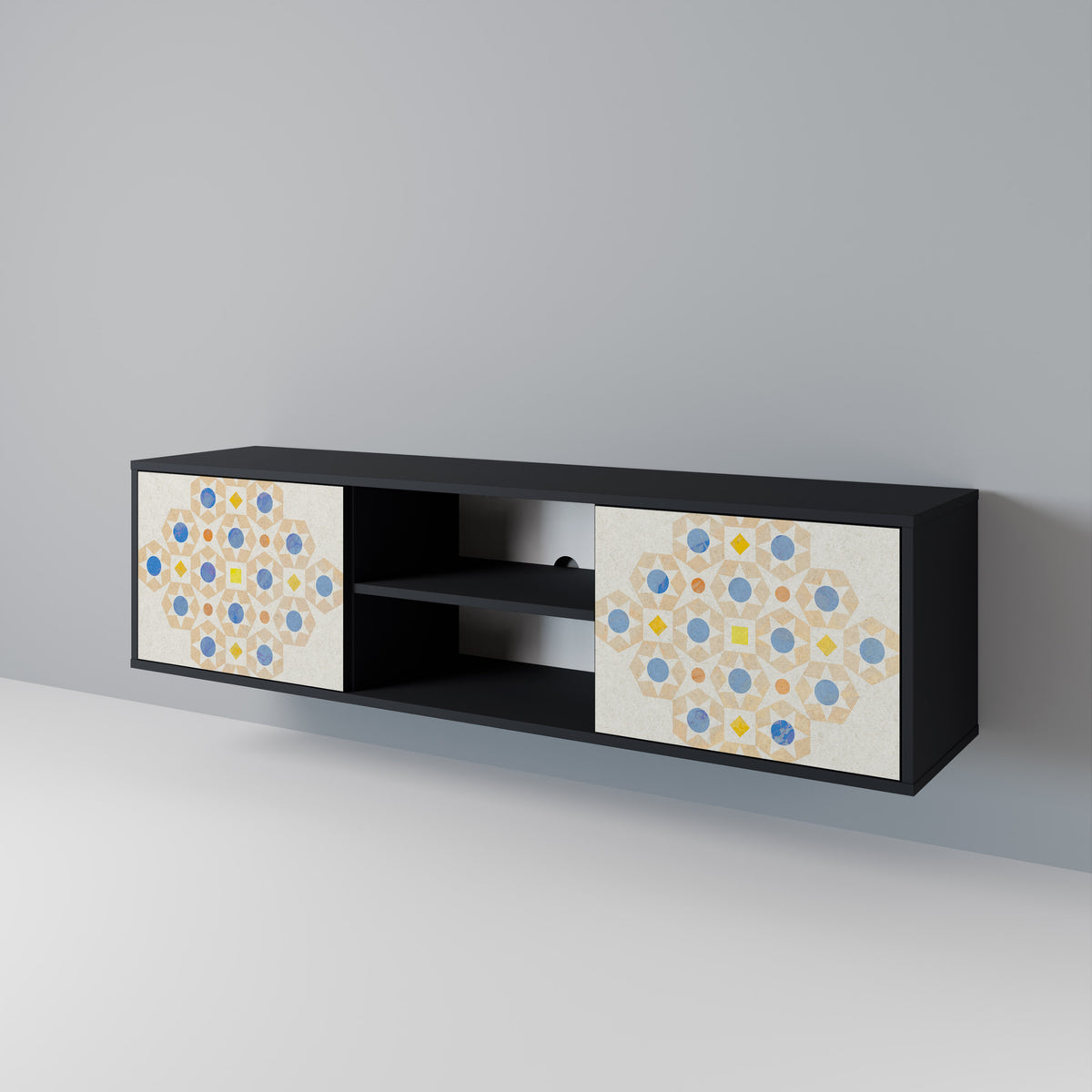 PATTERNED PRISM Mueble de TV de 2 Puertas