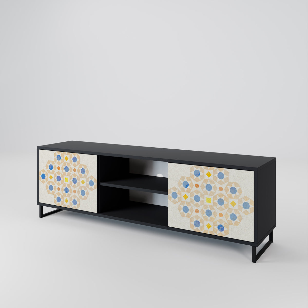 PATTERNED PRISM Mueble de TV de 2 Puertas