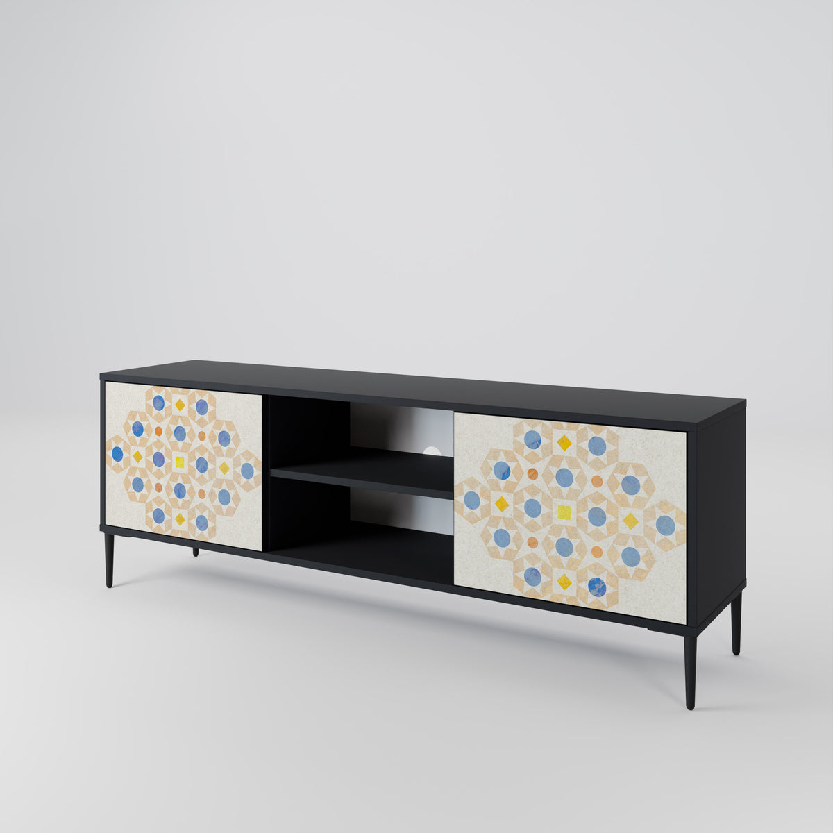 PATTERNED PRISM Dvoudveřový TV stolek