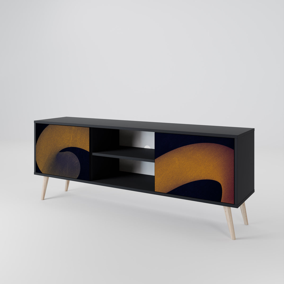 HOLLOW TIME Mueble de TV de 2 Puertas