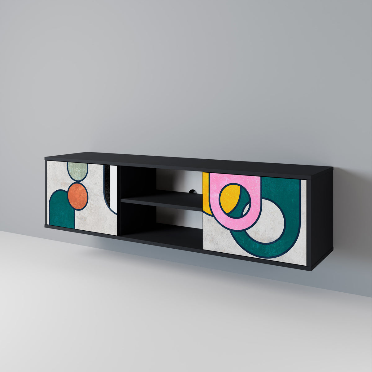 COOL STORY Mueble de TV de 2 Puertas