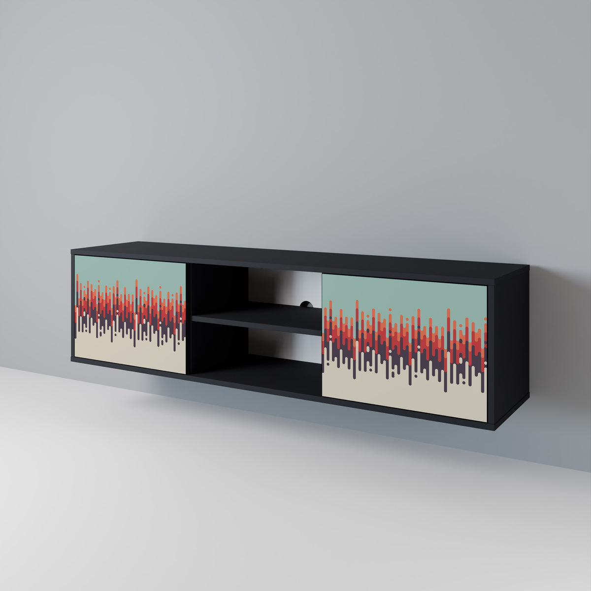CHROMA CONTOURS Mueble de TV de 2 Puertas